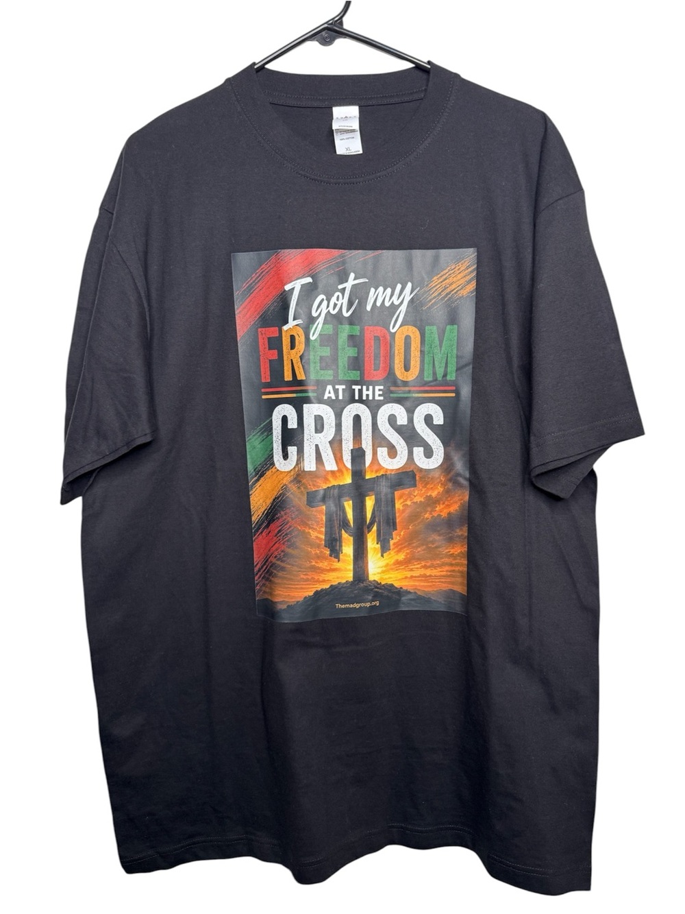 Graphic Black Men’s T-Shirt "I Got My Freedom at the Cross"